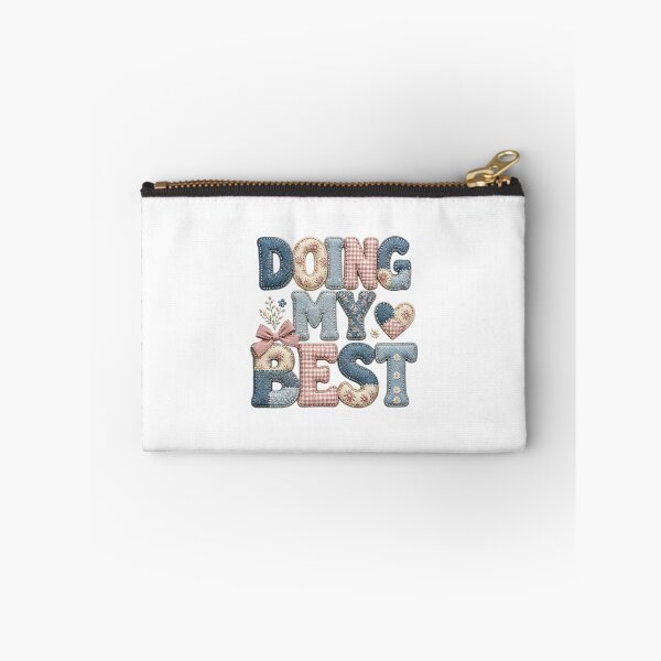 Item preview, Doing My Best Patchwork Denim Floral Typography designed and sold by DonnaByPT.
