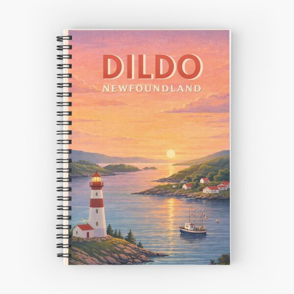 Item preview, Dildo Newfoundland Sunset Harbour with Lighthouse and Trinity Bay designed and sold by Places On Earth.