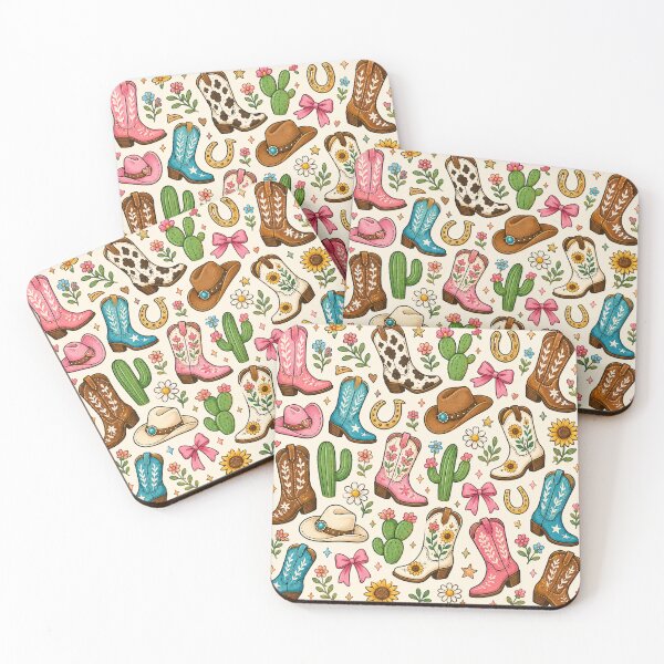 Item preview, Cowboy Boot Mini Print | Cute Western Cowgirl Boots Floral Pattern designed and sold by RJACreative.