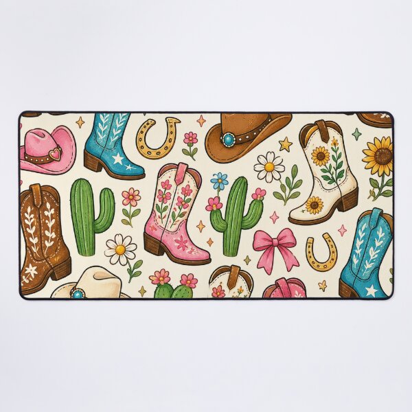 Item preview, Cowboy Boot Mini Print | Cute Western Cowgirl Boots Floral Pattern designed and sold by RJACreative.