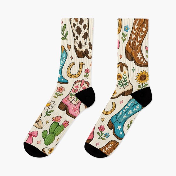 Item preview, Cowboy Boot Mini Print | Cute Western Cowgirl Boots Floral Pattern designed and sold by RJACreative.