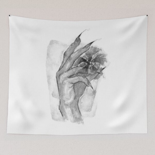 Item preview, FLORAL EYE HAND GREYSCALE designed and sold by melyverso.