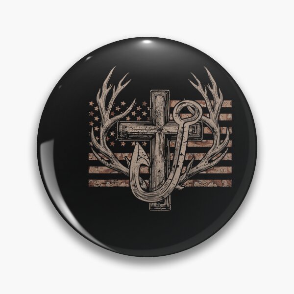 Item preview, American Flag & Cross Hunting & Fishing Lover Dad Christian designed and sold by FrankIsabel.