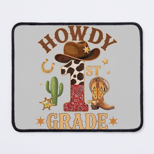 Item preview, Howdy 1st Grade Back to School Teacher Kids Western Rodeo designed and sold by mjohnson9.