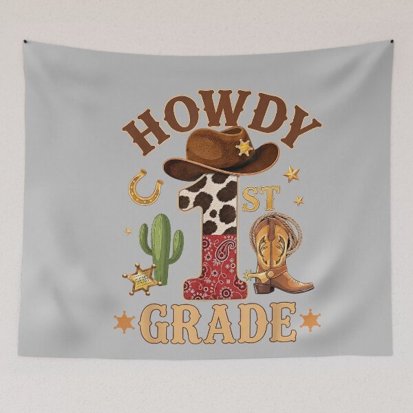 Item preview, Howdy 1st Grade Back to School Teacher Kids Western Rodeo designed and sold by mjohnson9.