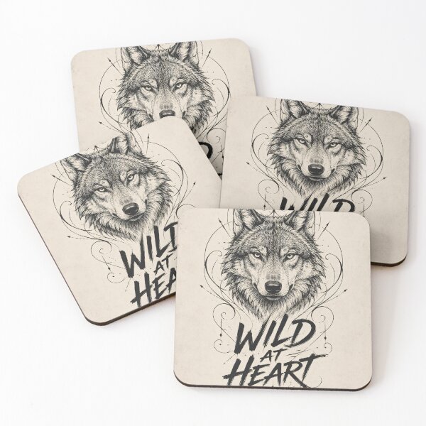 Item preview, Wild at Heart Wolf Print | Gothic Dark Academia Wall Art | Vintage Line Art Illustration | Moody Animal Poster designed and sold by SoftSpaceDesign.