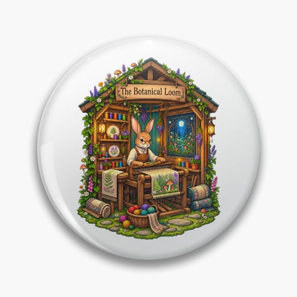 Item preview, The Botanical Loom | Woodland Rabbit Weaver | Botanical Tapestry Workshop designed and sold by MrDev.