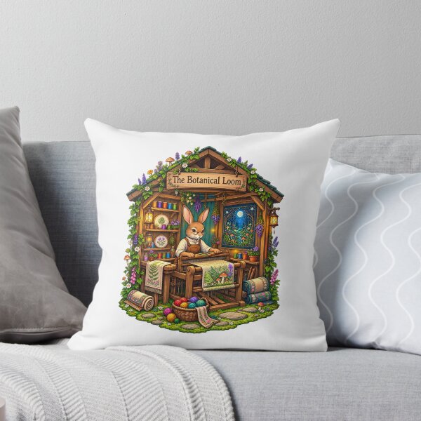 Item preview, The Botanical Loom | Woodland Rabbit Weaver | Botanical Tapestry Workshop designed and sold by MrDev.