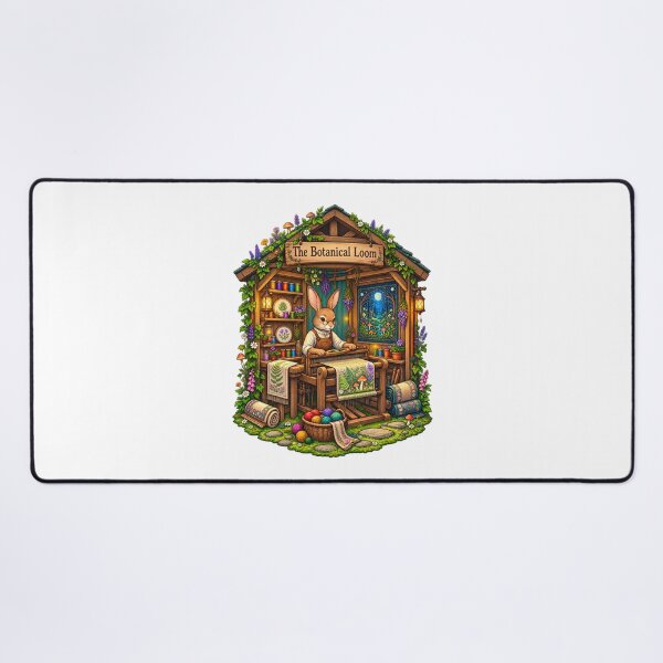 Item preview, The Botanical Loom | Woodland Rabbit Weaver | Botanical Tapestry Workshop designed and sold by MrDev.
