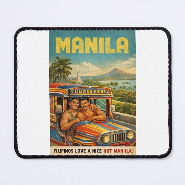 Item preview, Manila Philippines with Colorful Jeepney and Taal Volcano Scenery designed and sold by Places On Earth.