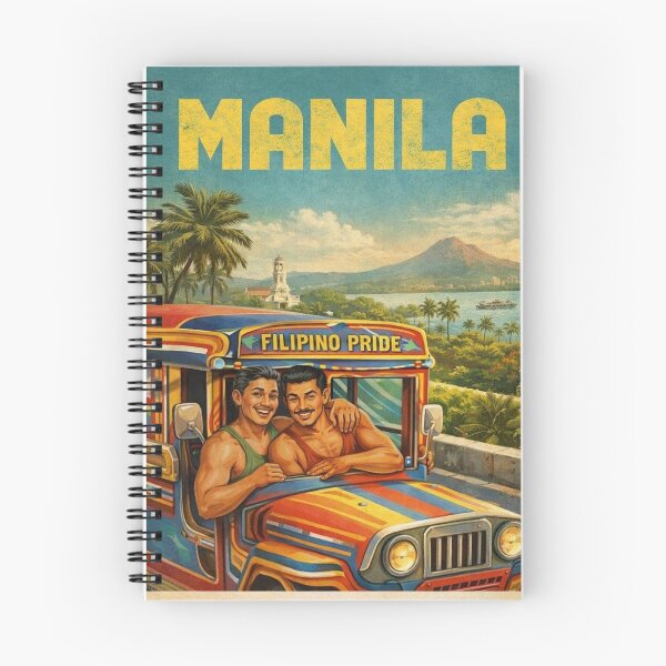 Item preview, Manila Philippines with Colorful Jeepney and Taal Volcano Scenery designed and sold by Places On Earth.