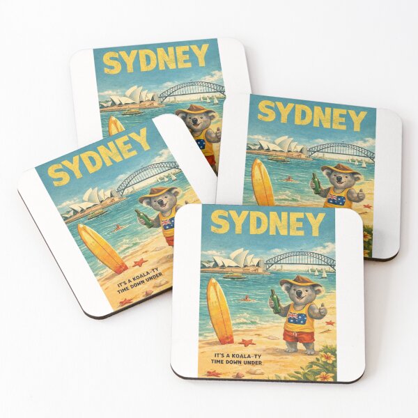 Item preview, Sydney Australia with Opera House, Harbour Bridge and Koala designed and sold by Places On Earth.