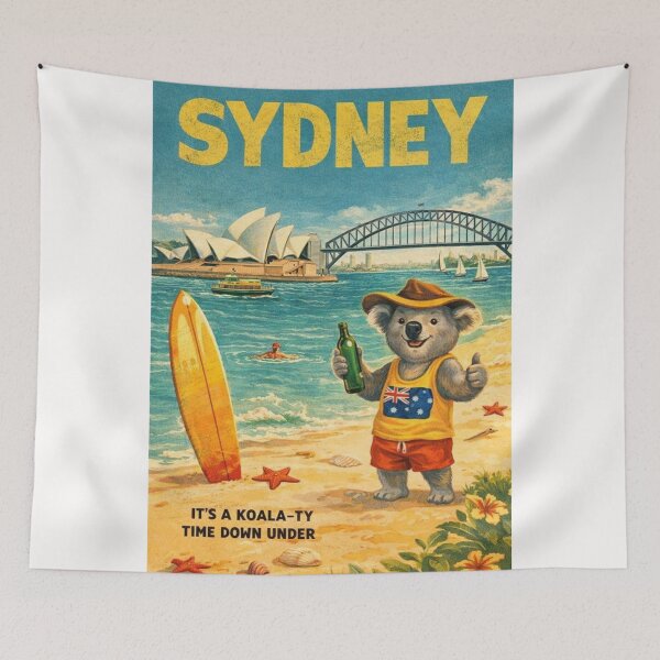 Item preview, Sydney Australia with Opera House, Harbour Bridge and Koala designed and sold by Places On Earth.
