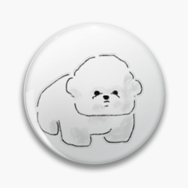 Item preview, Cute Round Bichon Frise Dog Puppy Art designed and sold by raun.draw.