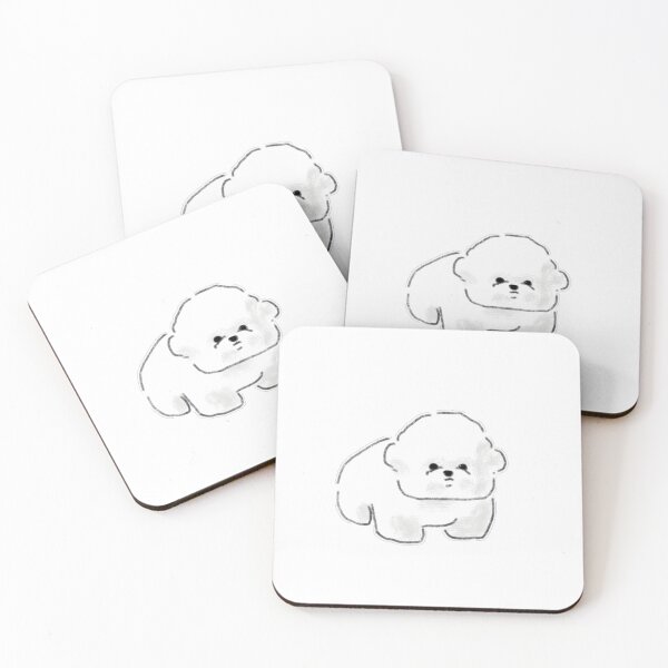 Item preview, Cute Round Bichon Frise Dog Puppy Art designed and sold by raun.draw.