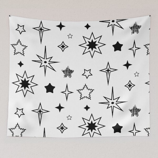 Item preview, Black and white stars preppy pattern pack designed and sold by fluffyfamcraft.