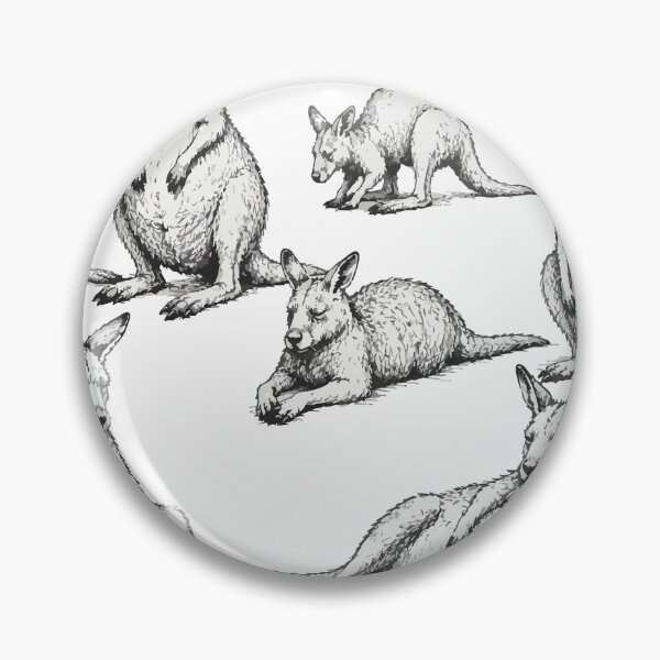 Item preview, Cool Kangaroos - Line Art Showing Off Illustration designed and sold by medicalkinoko.