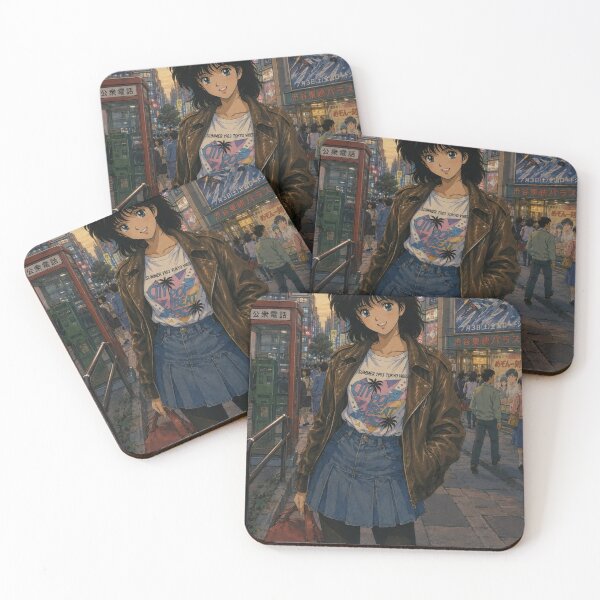 Item preview, Retro 80s City Pop Tokyo Anime Aesthetic Girl designed and sold by wilnickvisuals.