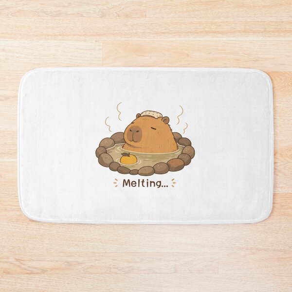 Item preview, Melting Capybara - Cute Onsen Hot Spring Illustration designed and sold by medicalkinoko.