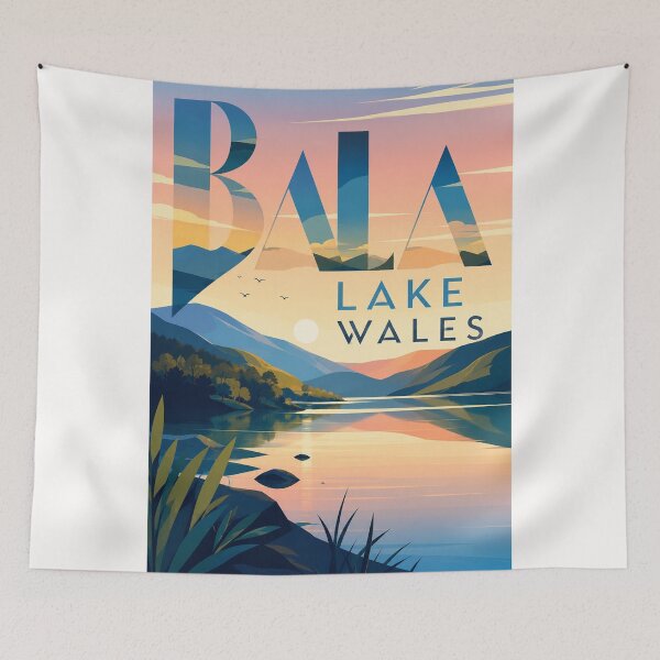 Item preview, Bala Lake Wales Sunset among Eryri Mountains and Gwynedd designed and sold by Places On Earth.