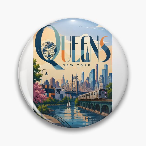 Item preview, Queens New York with Unisphere, Queensboro Bridge and City Skyline designed and sold by Places On Earth.