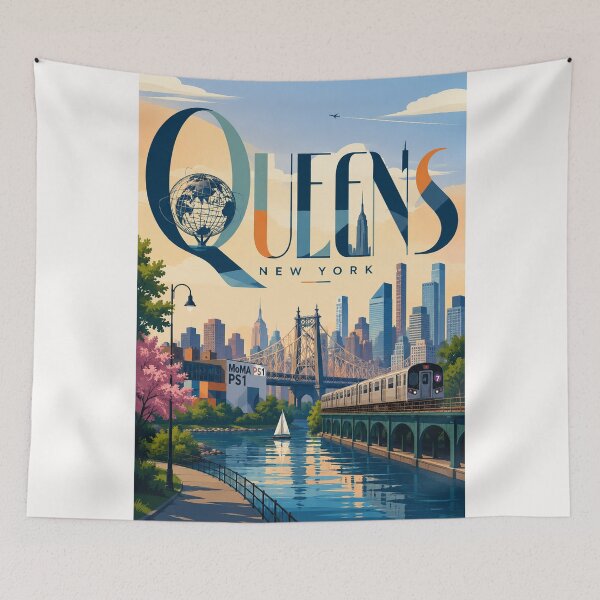 Item preview, Queens New York with Unisphere, Queensboro Bridge and City Skyline designed and sold by Places On Earth.