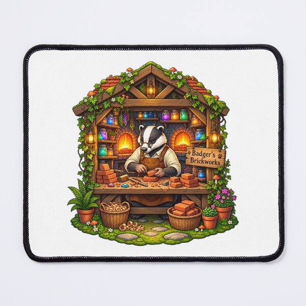 Item preview, Badger’s Brickworks | Woodland Badger Brickmaker | Enchanted Forest Workshop designed and sold by MrDev.
