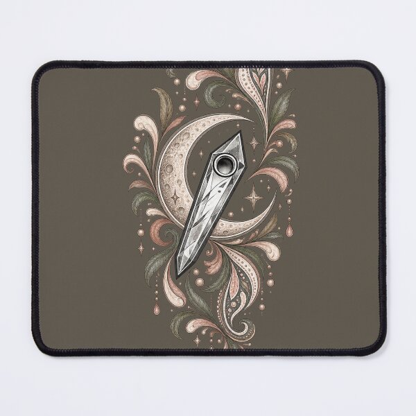 Item preview, Boho Crescent Moon Paisley Crystal Art designed and sold by StoneOak.