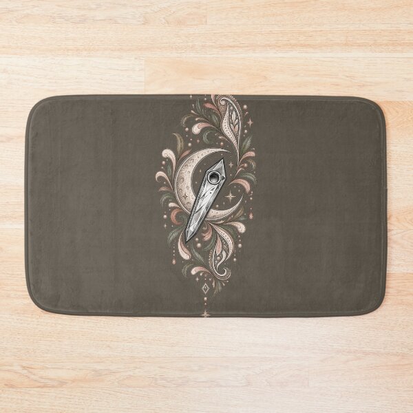 Item preview, Boho Crescent Moon Paisley Crystal Art designed and sold by StoneOak.
