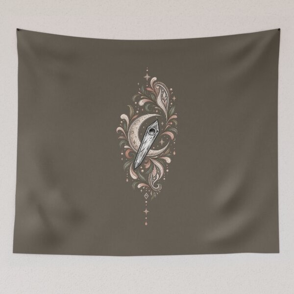 Item preview, Boho Crescent Moon Paisley Crystal Art designed and sold by StoneOak.