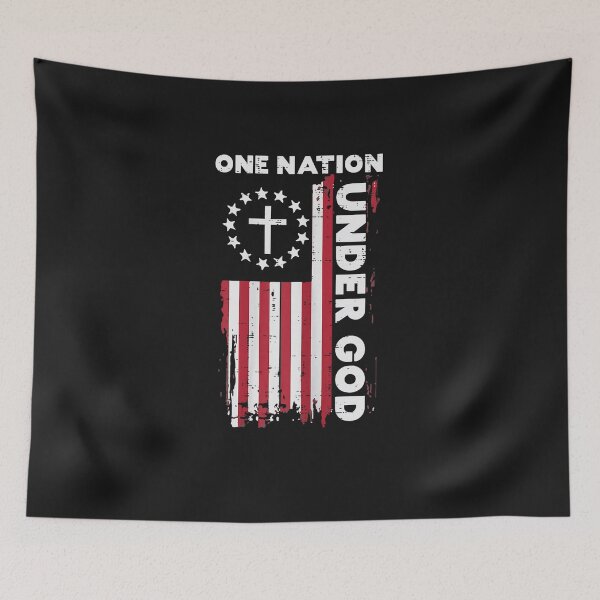 Item preview, American Flag One Nation Under God 4th of July Christian designed and sold by FrankIsabel.