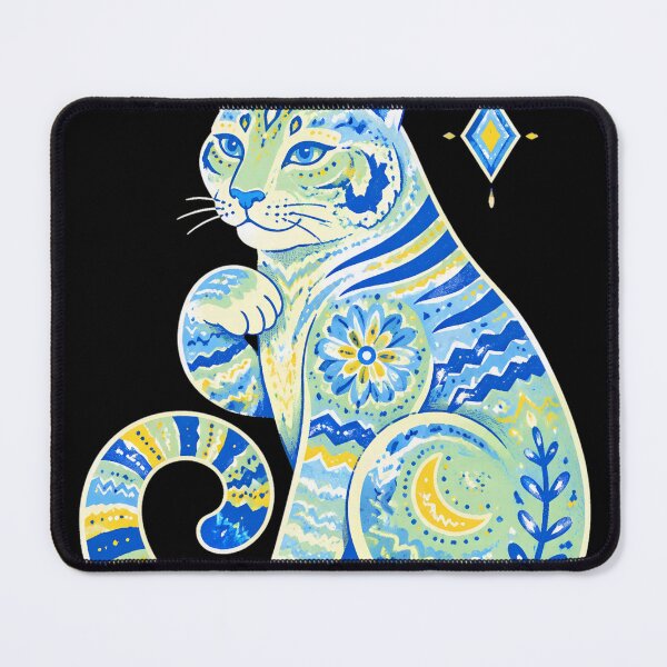 Item preview, Celestial Folk Art Cat with Sun and Moon designed and sold by pritbhut.