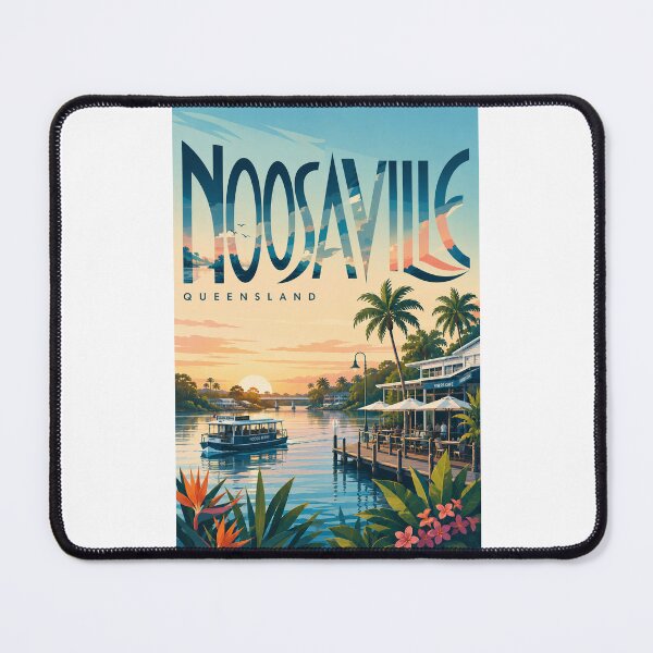 Item preview, Noosaville Queensland Noosa River Sunset Ferry and Tropical Waterfront designed and sold by Places On Earth.