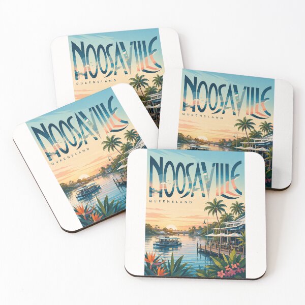Item preview, Noosaville Queensland Noosa River Sunset Ferry and Tropical Waterfront designed and sold by Places On Earth.