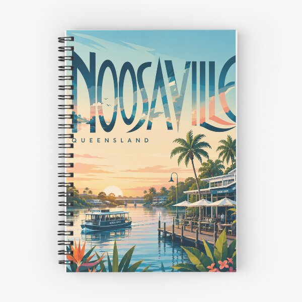Item preview, Noosaville Queensland Noosa River Sunset Ferry and Tropical Waterfront designed and sold by Places On Earth.