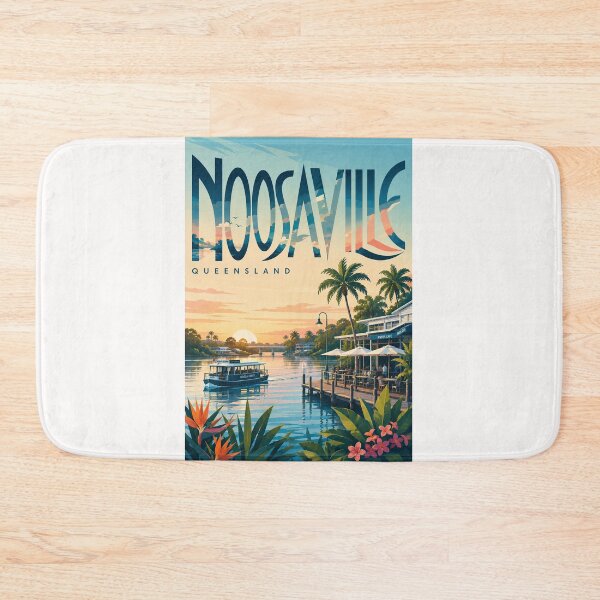 Item preview, Noosaville Queensland Noosa River Sunset Ferry and Tropical Waterfront designed and sold by Places On Earth.