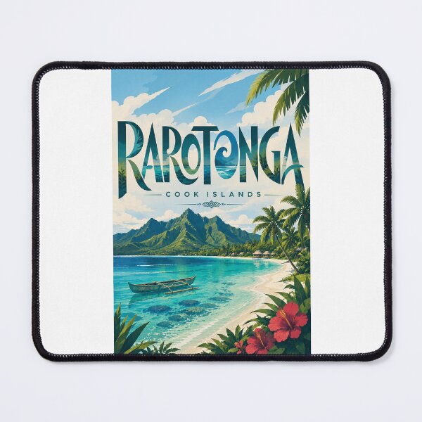 Item preview, Rarotonga Cook Islands Tropical Lagoon and Mountain Coast designed and sold by Places On Earth.