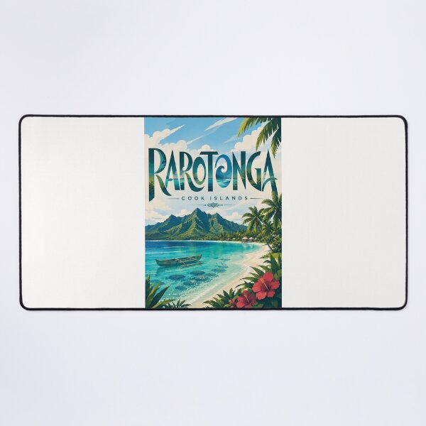 Item preview, Rarotonga Cook Islands Tropical Lagoon and Mountain Coast designed and sold by Places On Earth.