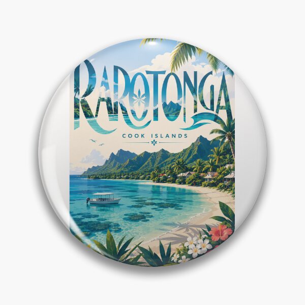Item preview, Rarotonga Cook Islands Muri Lagoon Tropical Mountain Shore designed and sold by Places On Earth.