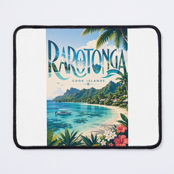 Item preview, Rarotonga Cook Islands Muri Lagoon Tropical Mountain Shore designed and sold by Places On Earth.