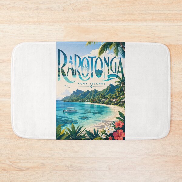Item preview, Rarotonga Cook Islands Muri Lagoon Tropical Mountain Shore designed and sold by Places On Earth.