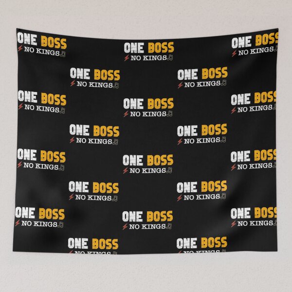 Item preview, One Boss No Kings Vintage Rock Guitar Design designed and sold by QuiteOrbit.