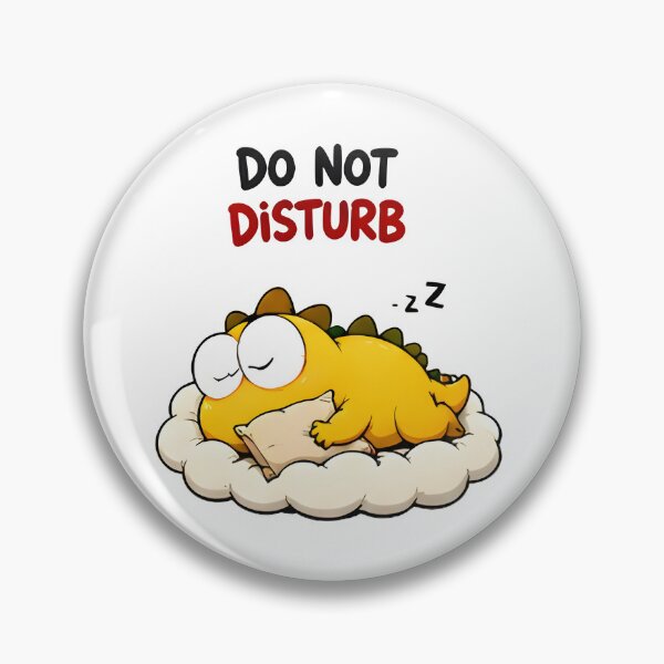 Item preview, Do Not Disturb Sleeping Dinosaur Sticker designed and sold by PreeCha Art & Co..