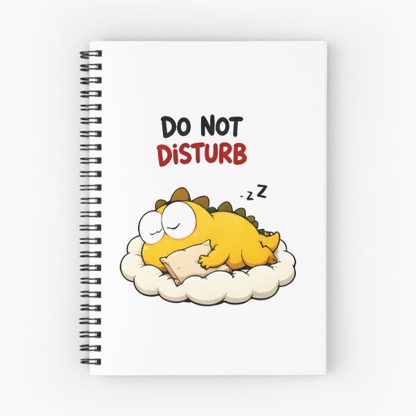 Item preview, Do Not Disturb Sleeping Dinosaur Sticker designed and sold by PreeCha Art & Co..
