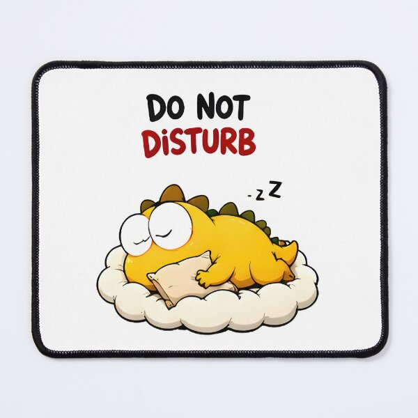 Item preview, Do Not Disturb Sleeping Dinosaur Sticker designed and sold by PreeCha Art & Co..