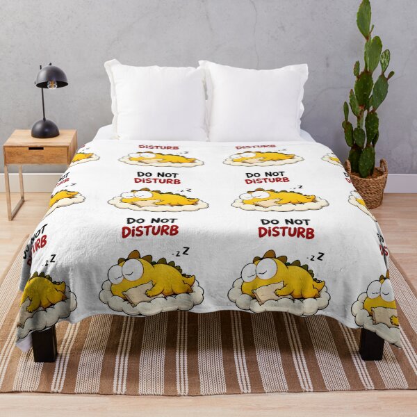 Item preview, Do Not Disturb Sleeping Dinosaur Sticker designed and sold by PreeCha Art & Co..
