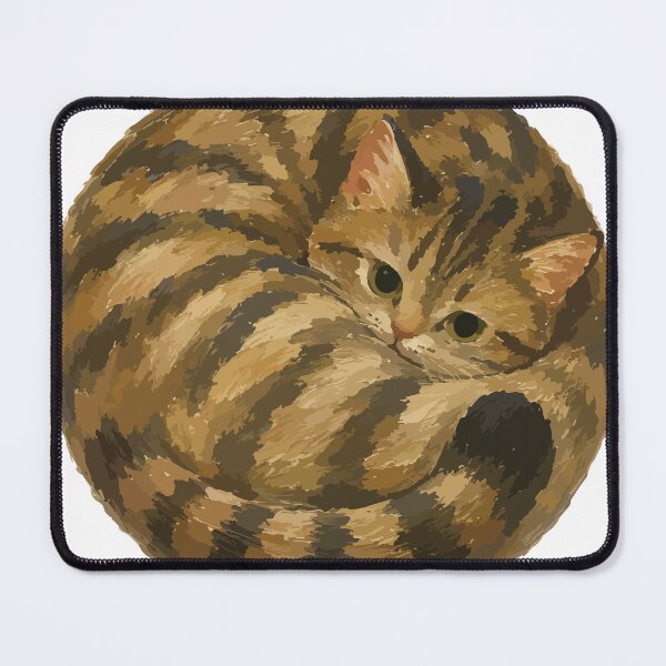 Item preview, Curled Tabby Cat - Cozy Sleeping Cat Illustration designed and sold by medicalkinoko.