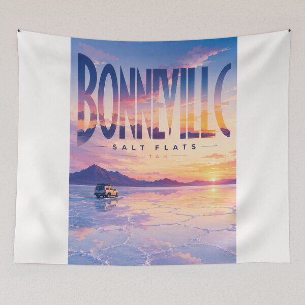 Item preview, Bonneville Salt Flats Utah Sunset and Wasatch Mountain Horizon designed and sold by Places On Earth.