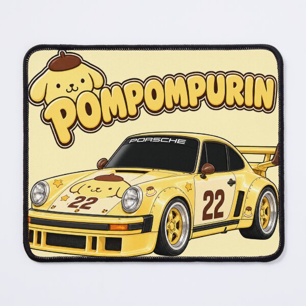 Item preview, Pompompurin Custard Yellow Porsche 934/5 designed and sold by jubileuuu.