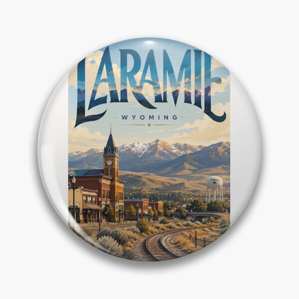 Item preview, Laramie Wyoming Historic Downtown Railroad and Snowy Range designed and sold by Places On Earth.